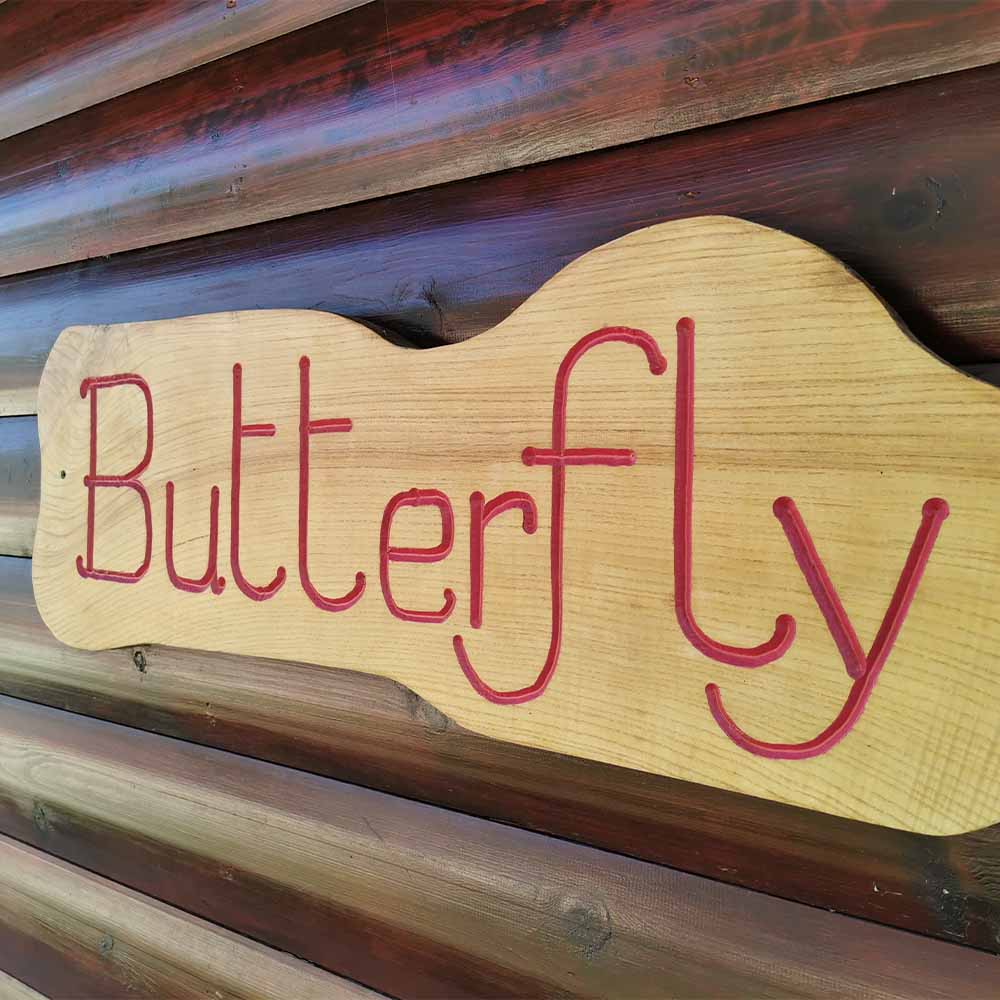 Butterfly Lodge Outdoor Sign